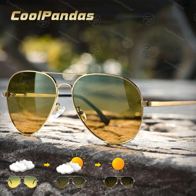 Photochromic Sunglasses Men Po - Sunglasses Aviator Polarized ulasan dan harga