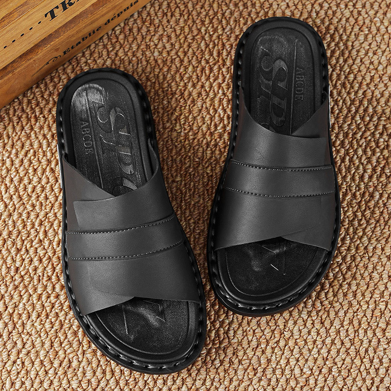2026 Summer Classic Leather Me - Flip Flop Leather Men ulasan dan harga