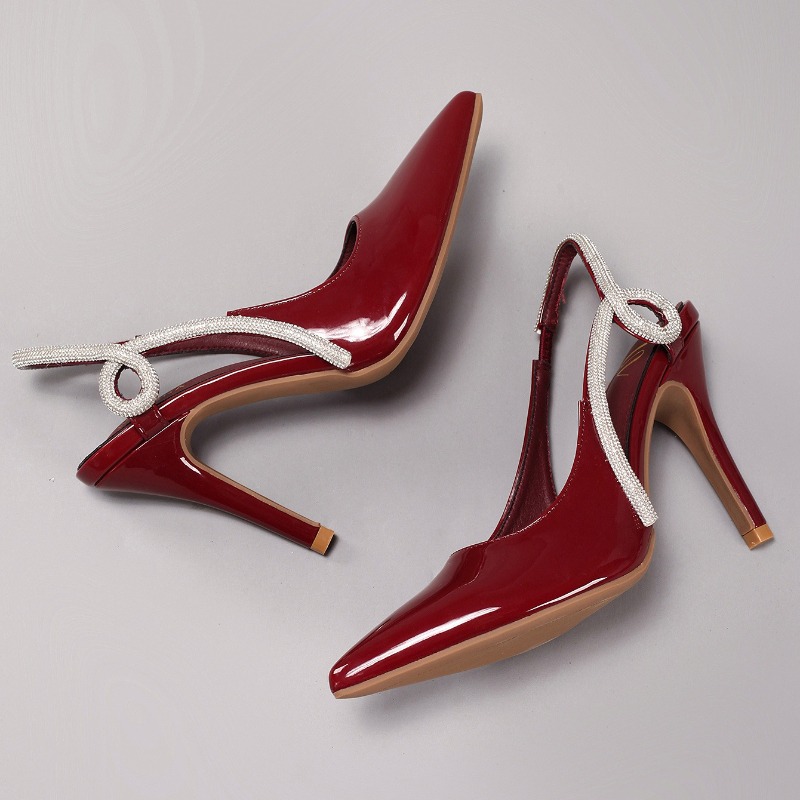 Sexy Patent Leather Pointed To - Casual Sandal Leather ulasan dan harga