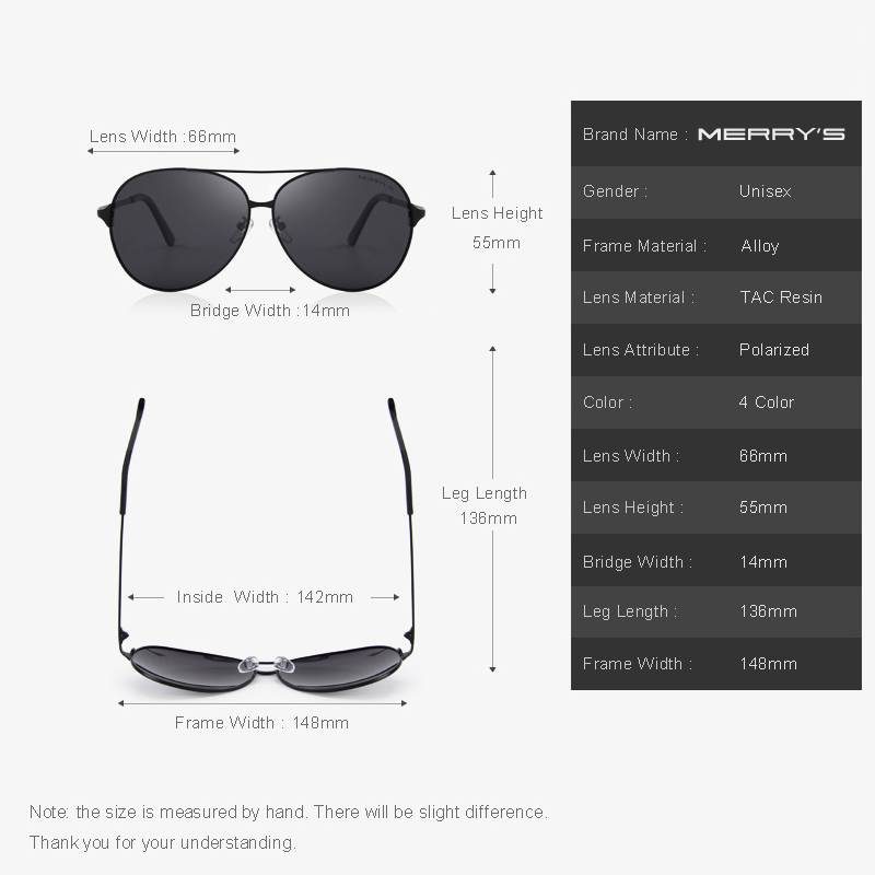 MERRYS DESIGN Men/Women Classi - Sunglasses Aviator Polarized ulasan dan harga