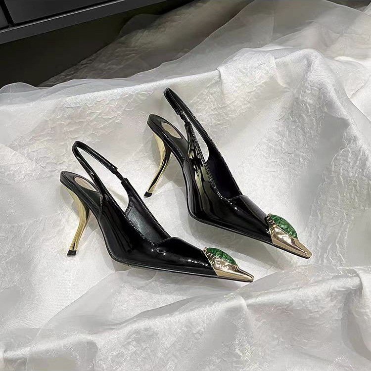 Star style Gemstone Metal Toe  - Casual Sandal Leather ulasan dan harga
