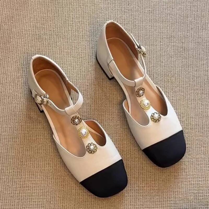 Women Square Toe Heeled Sandal - Casual Sandal Leather ulasan dan harga