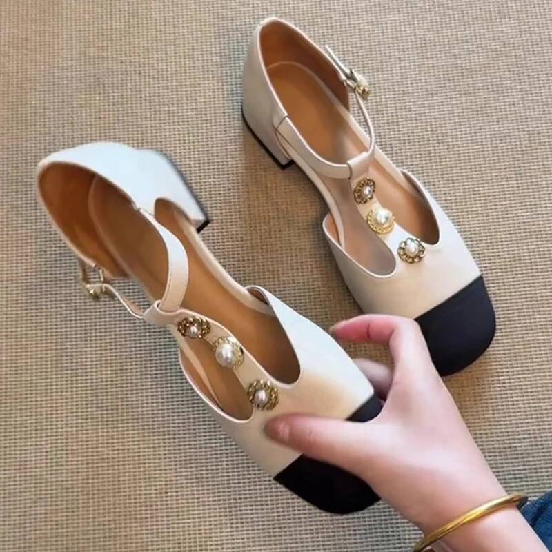 Women Square Toe Heeled Sandal - Casual Sandal Leather ulasan dan harga
