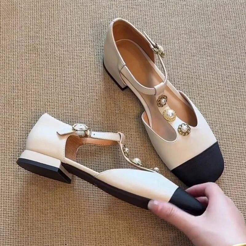 Women Square Toe Heeled Sandal - Casual Sandal Leather ulasan dan harga