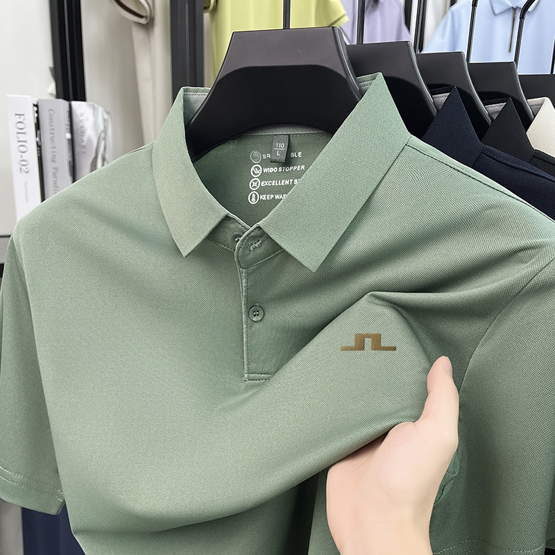 Men Short Sleeve Polo Shirt Po - Polo Shirt Pique ulasan dan harga