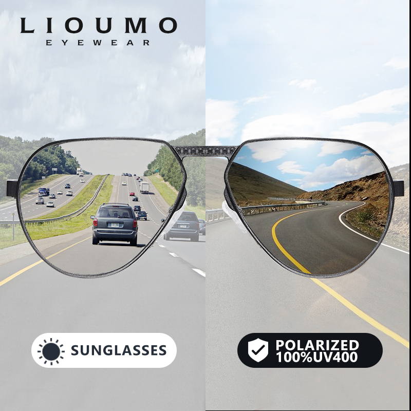 LIOUMO Aluminum Magnesium Fram - Sunglasses Aviator Polarized ulasan dan harga