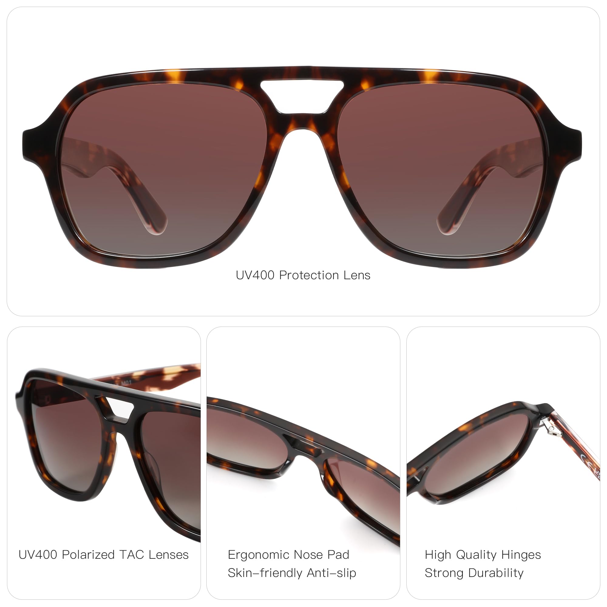 ZENOTTIC Retro Aviator Sunglas - Sunglasses Aviator Polarized ulasan dan harga